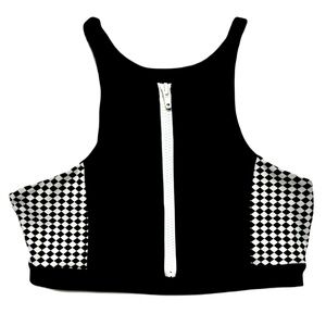 IVL Collective Sport Bra Checkered Front Zip